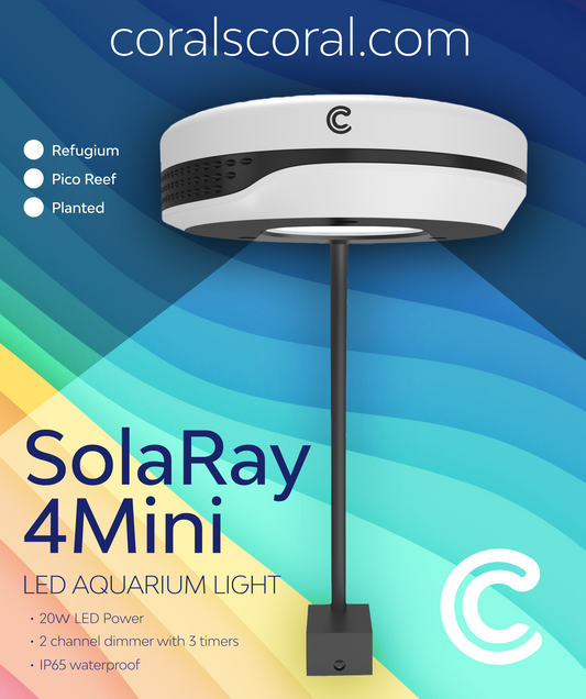 SolaRay 4Mini LED Aquarium Light - for Pico Tanks & Refugiums - IP65 waterproof