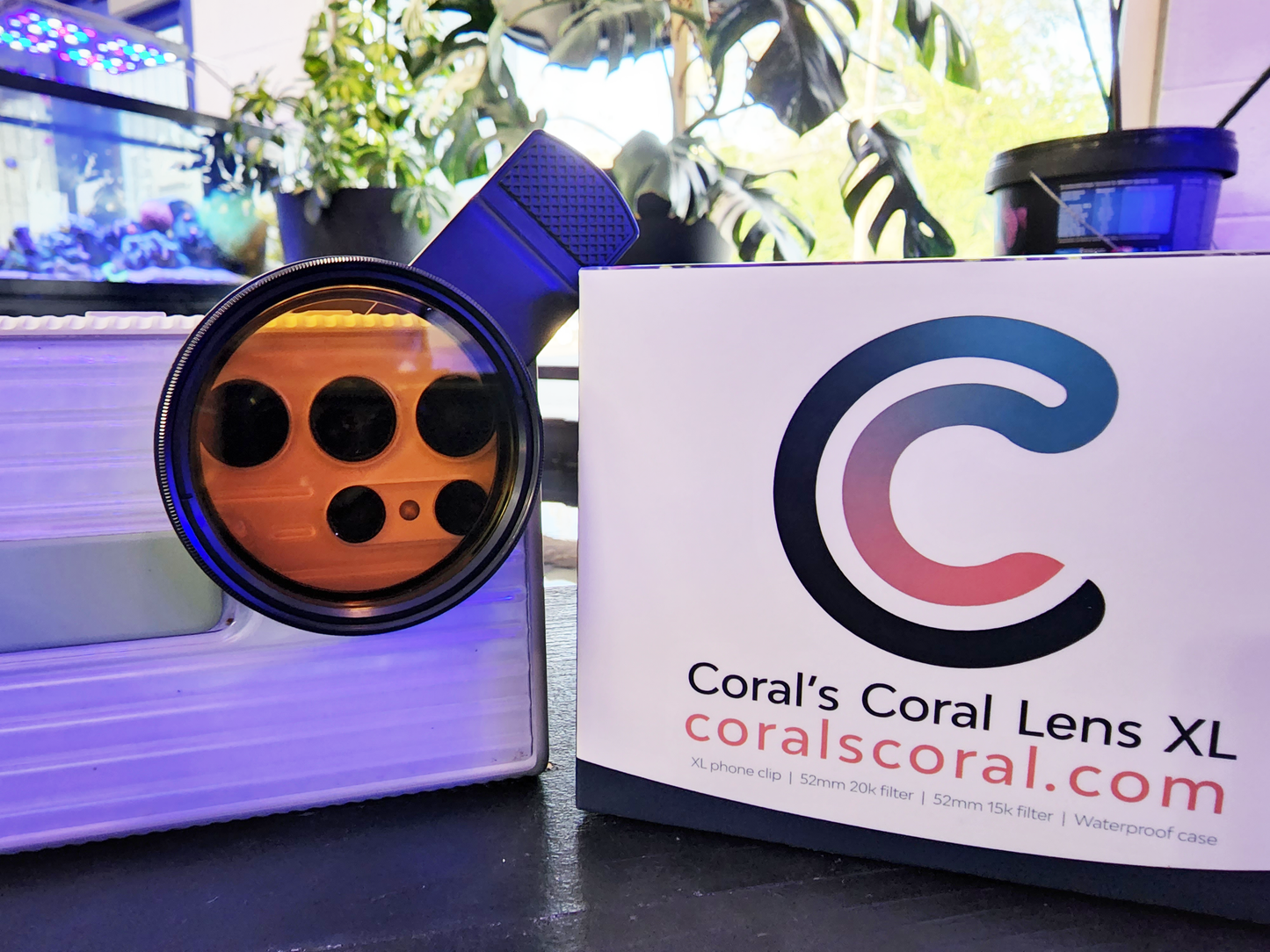 NEW IN 2022! Coral's Coral Lens XL 52mm for Cell Phones & DSLR Cameras - SHIPS FREE! Works with iPhone 13 Pro Max & Samsung Galaxy S22 Ultra - Coral's Coral Lens