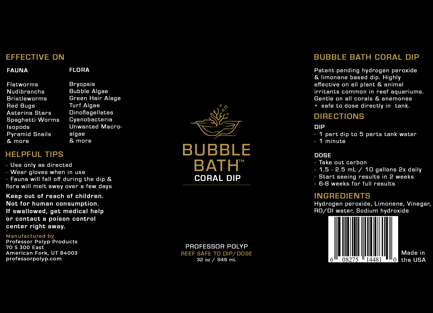 Professor Polyp's Bubble Bath Coral Dip