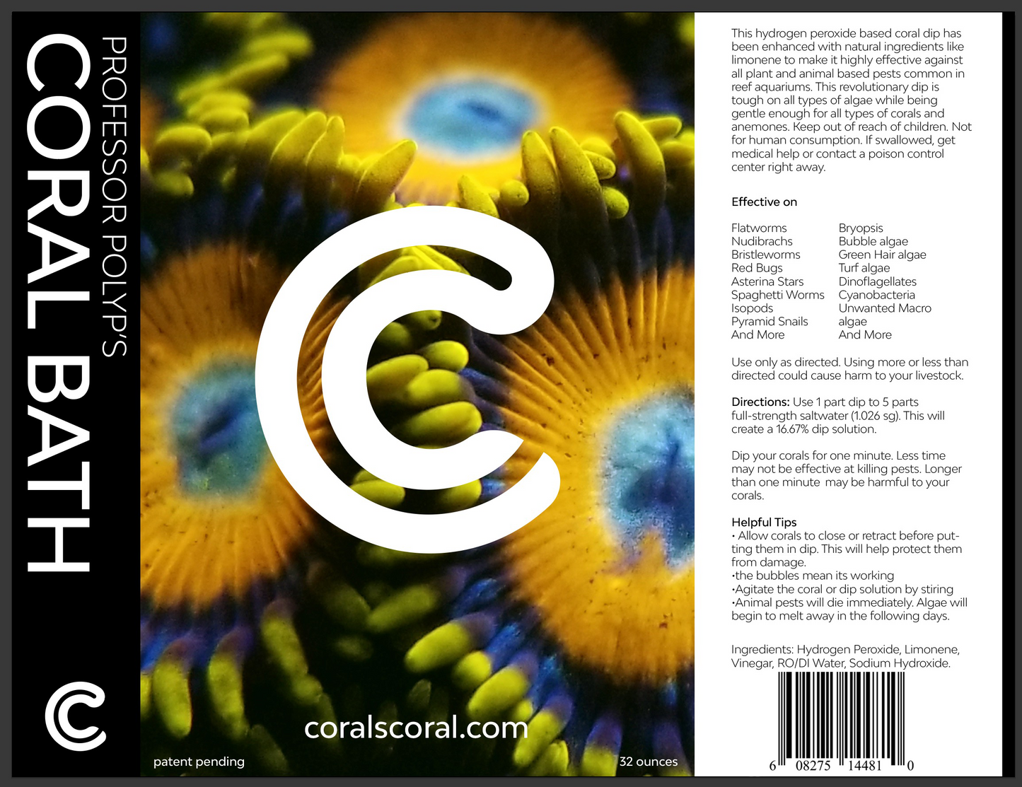 BLACK FRIDAY SALE: ends 12/2 Professor Polyp's Bubble Bath Coral Dip