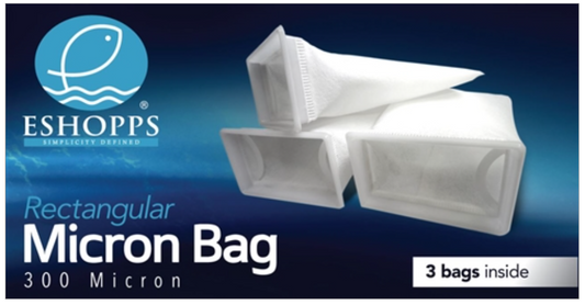 Eshopps Rectangle Filter Sock 300 Micron (3 Pack)   dry goods