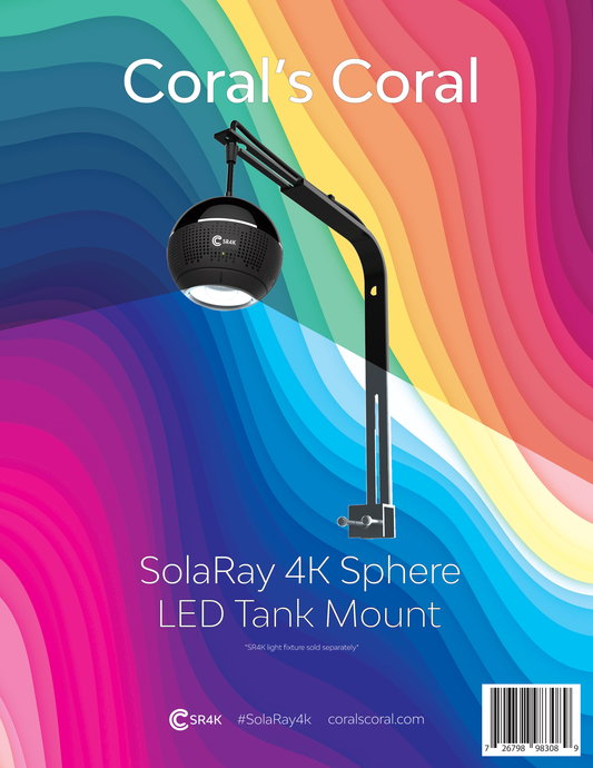 NOW SHIPPING! Tank Mount for Coral's Coral SolaRay 4k Sphere LED Reef Aquarium Light - Coral's Coral